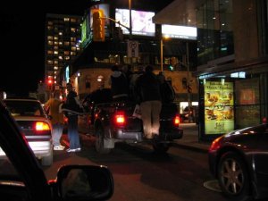 Downtown Toronto after Leafs won the Quarter Finals 13.JPG
